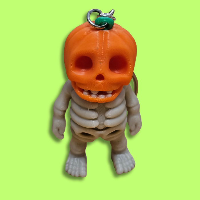 Skeleton-Pumpkin-Keychain