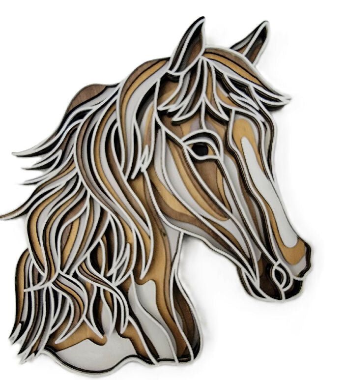 Layered Horse Head Side View