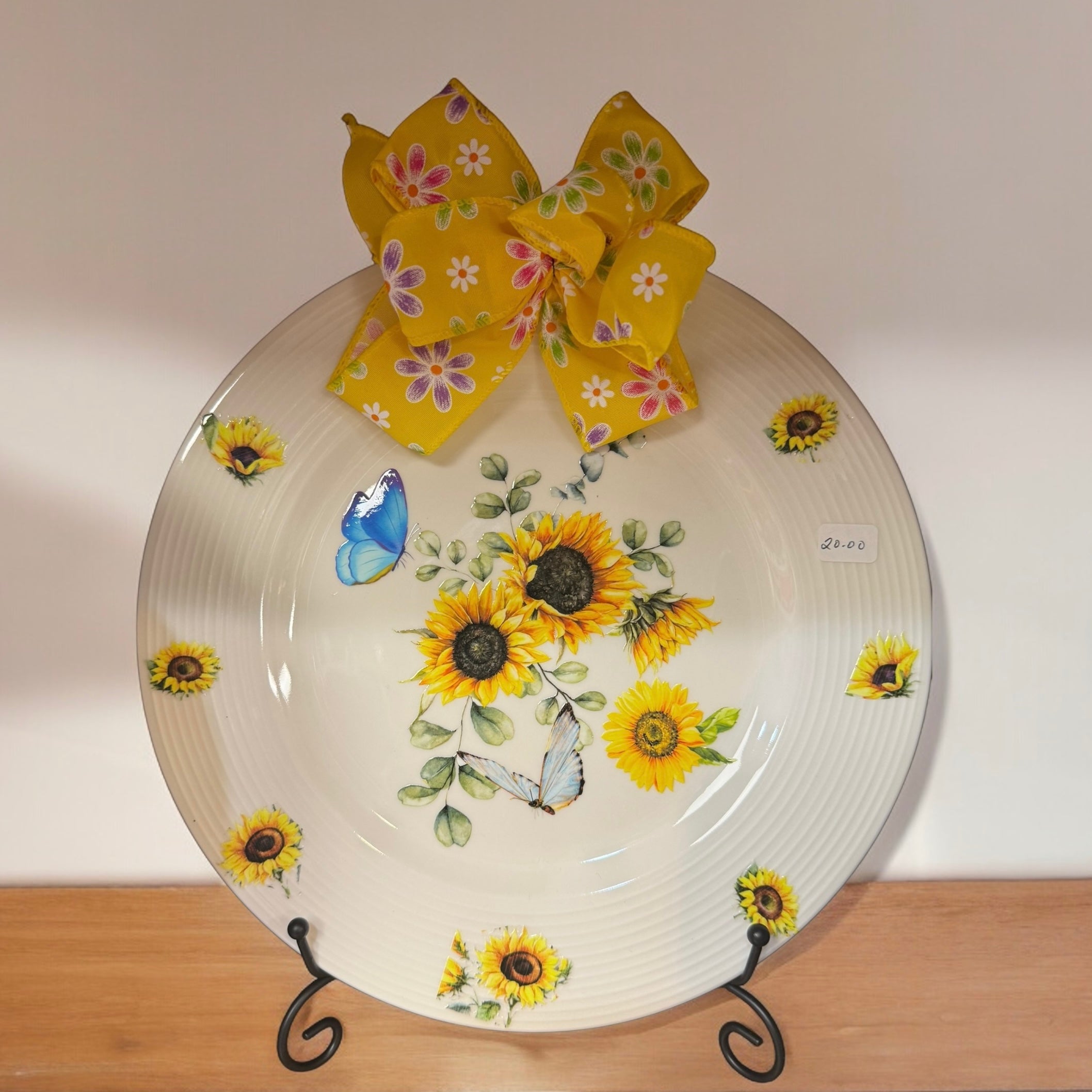 Sunflower & Butterflies - Home Décor Plate