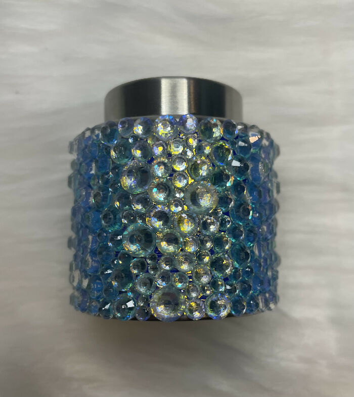 Rhinestone Wine Bottle Stopper, Light Blue (Color Shift)