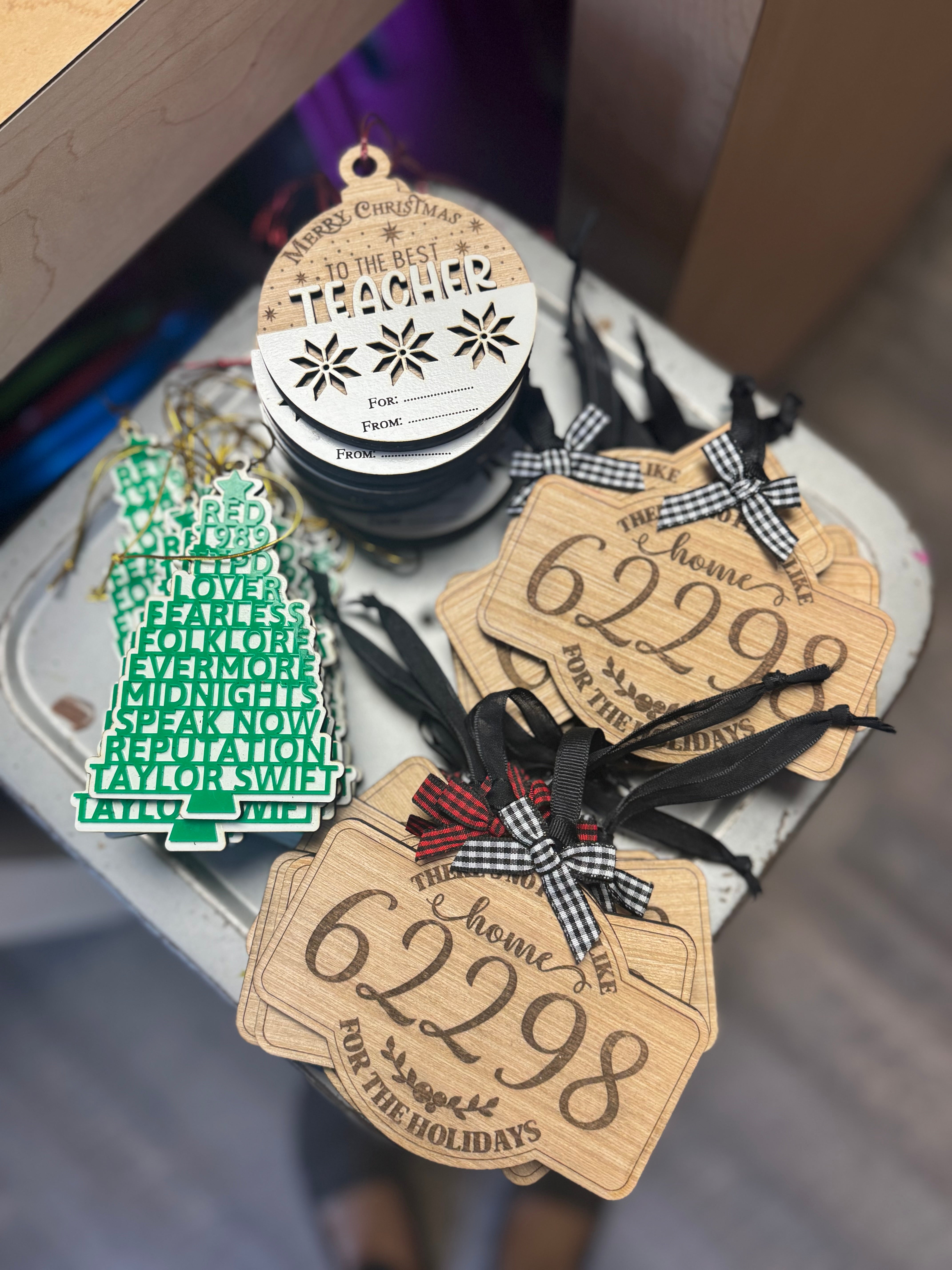 Custom Home For the Holiday Zip Code Ornament