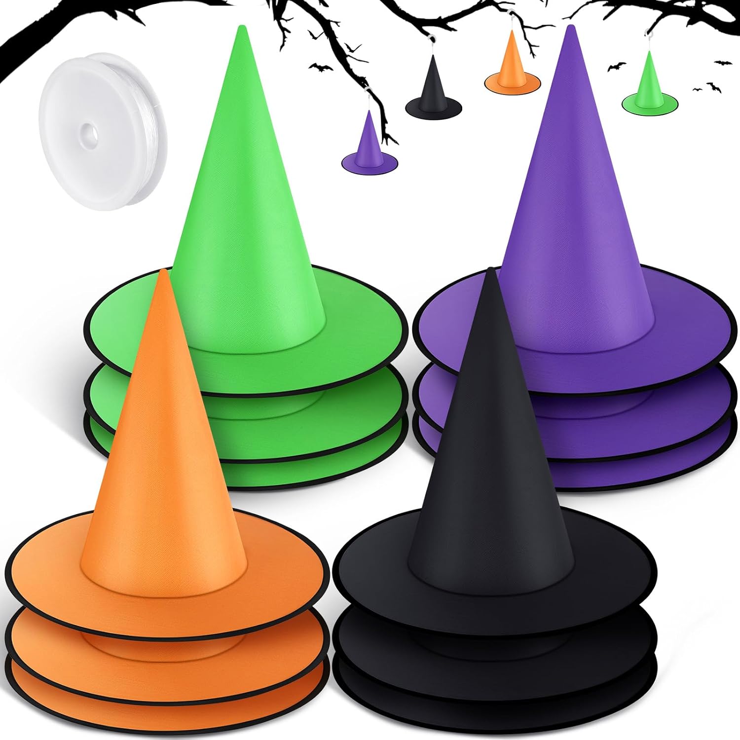 Standard Witch Hats - Color & Black