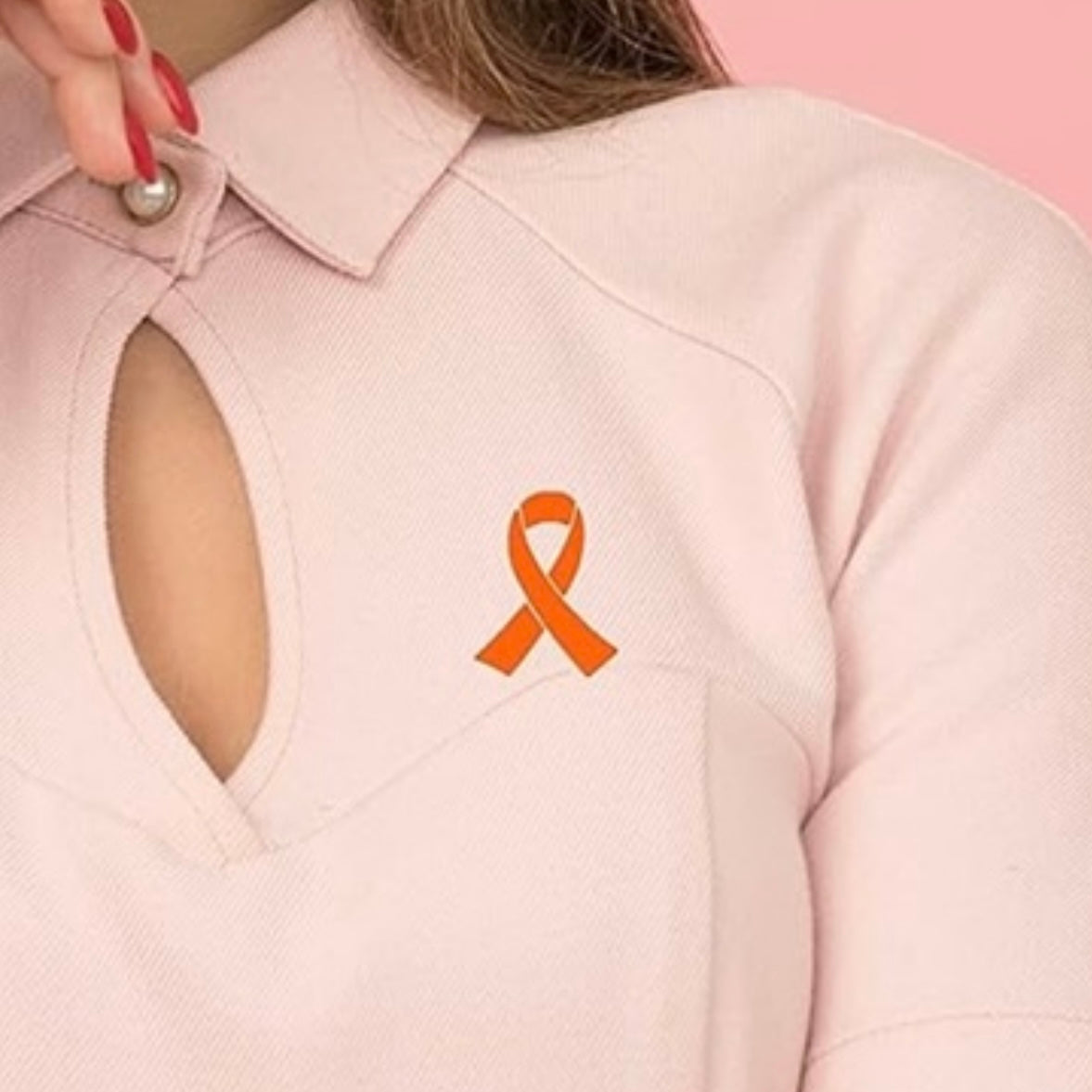 #ElsaStrong - Orange Ribbon Support Pin