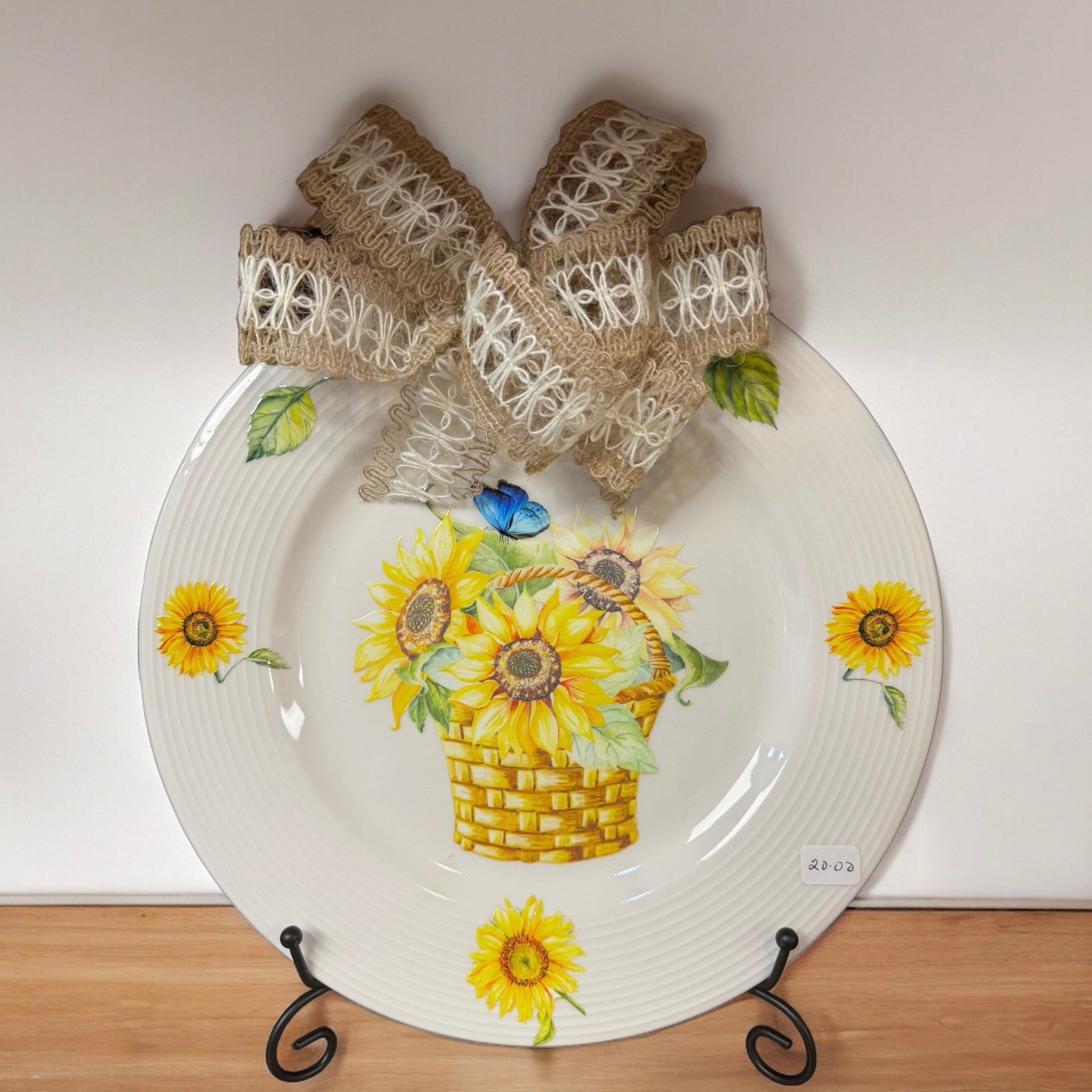 Sunflower Basket - Home Décor Plate