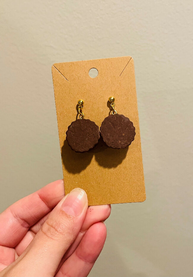 Peanut Butter Cup Polymer Clay Earrings