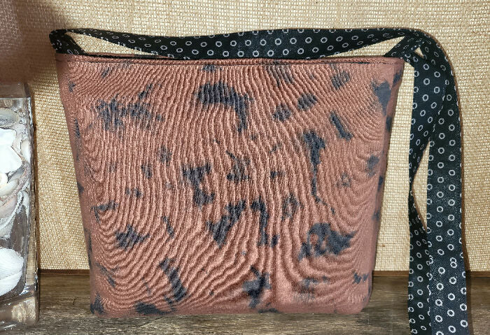 Brown and Black Dotted Purse