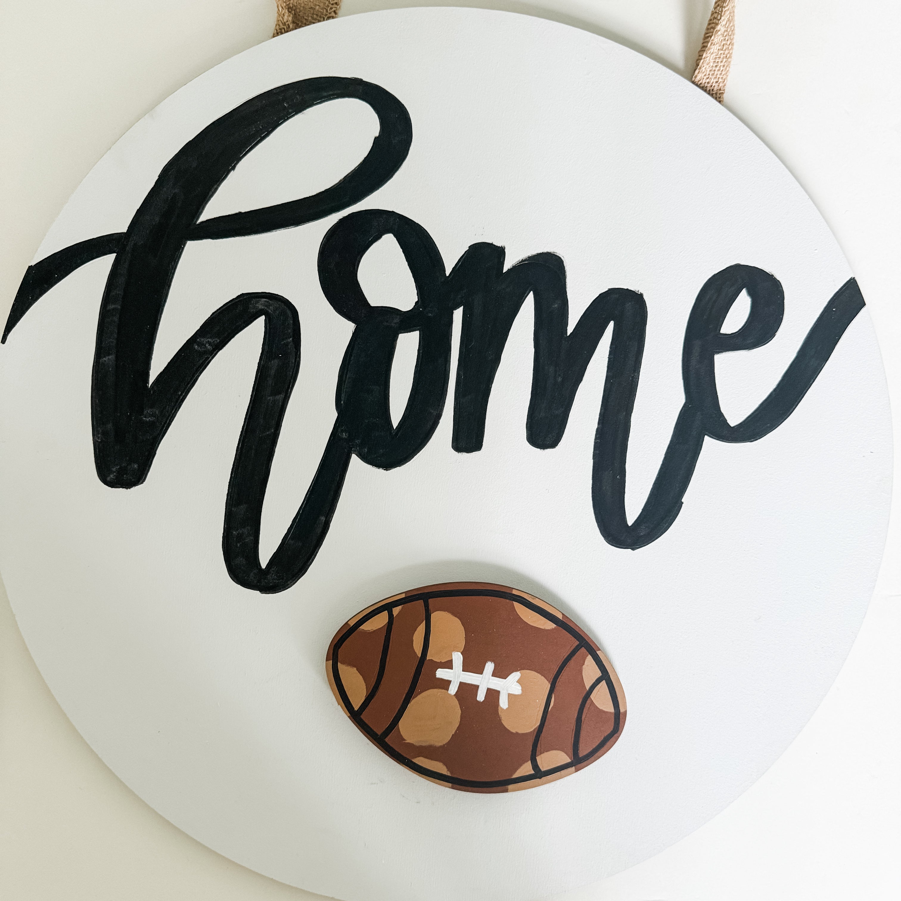 Hand-Painted Football Interchangeable Piece