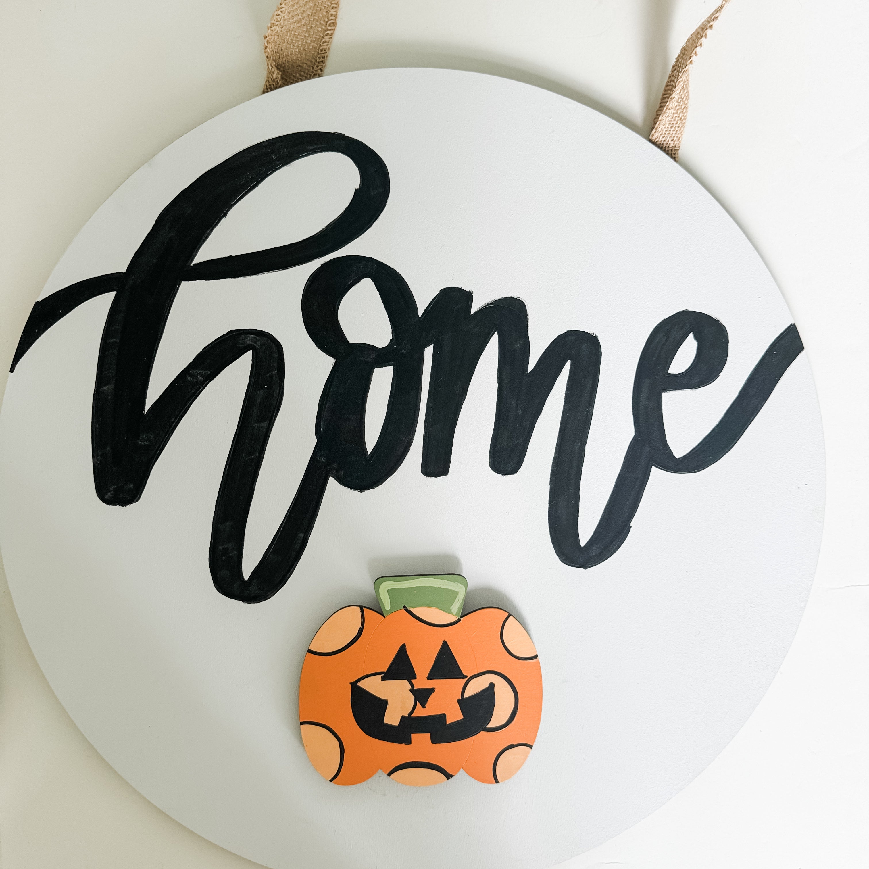 Hand-Painted Jack-O'-Lantern Interchangeable Piece