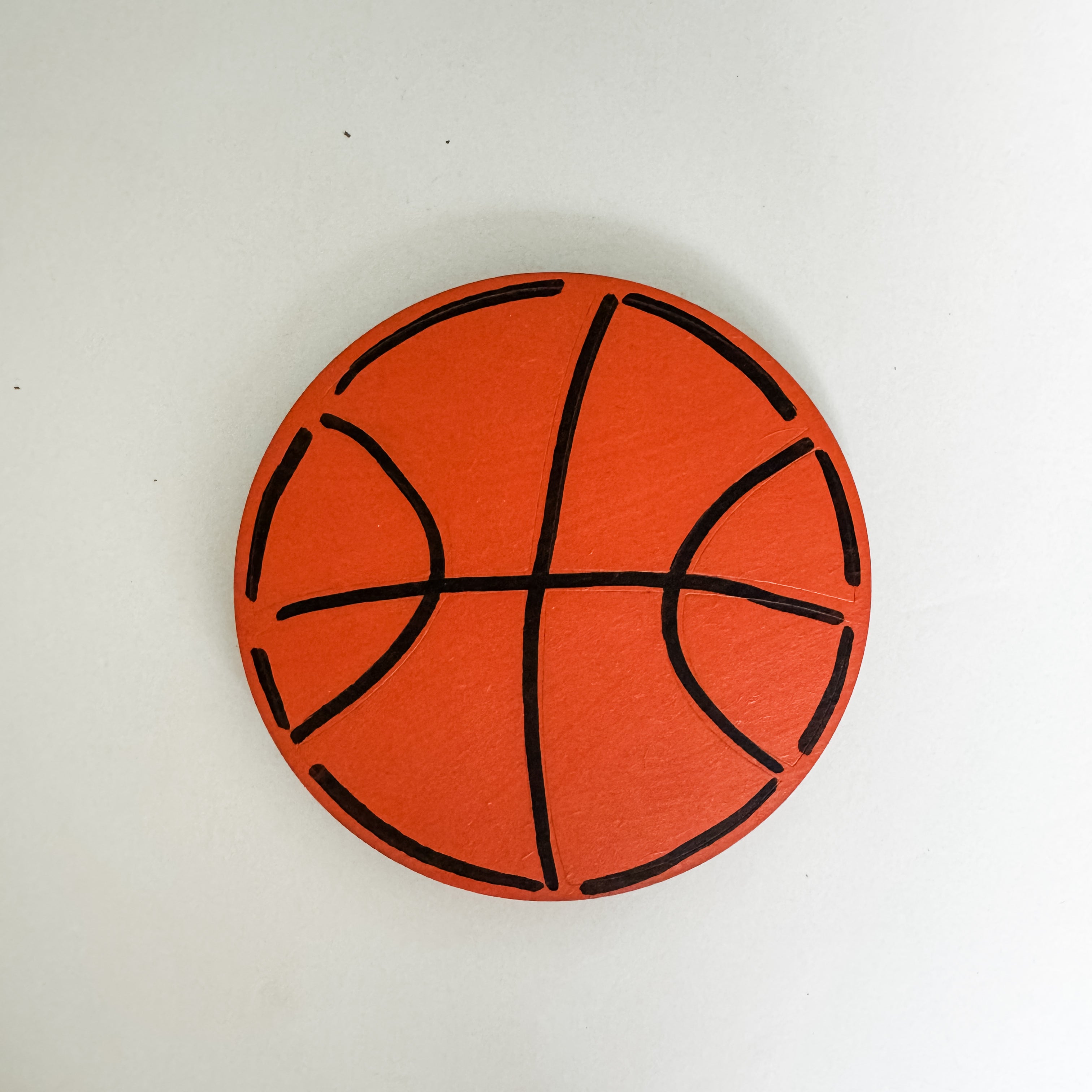 Hand-Painted Basketball Interchangeable Piece