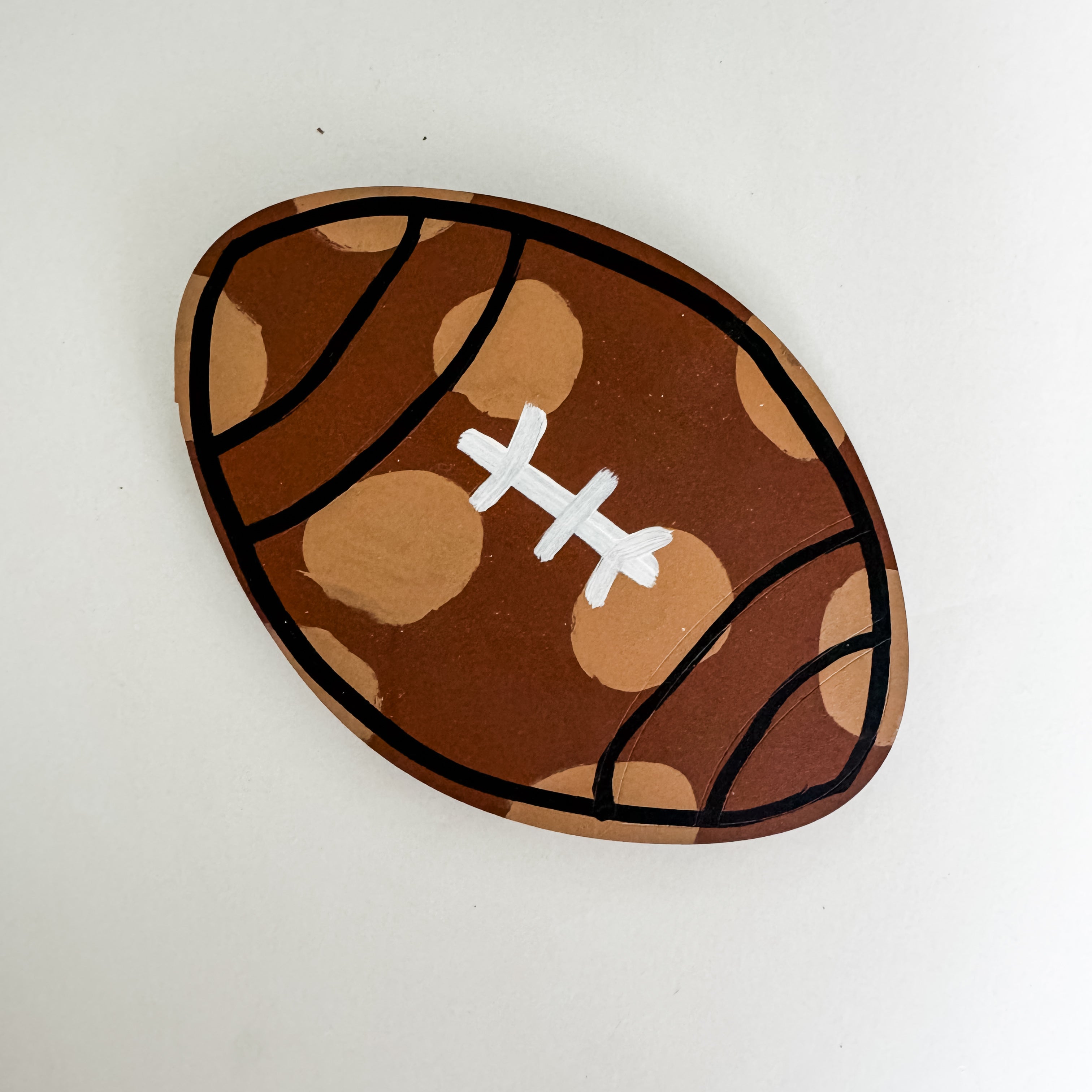 Hand-Painted Football Interchangeable Piece