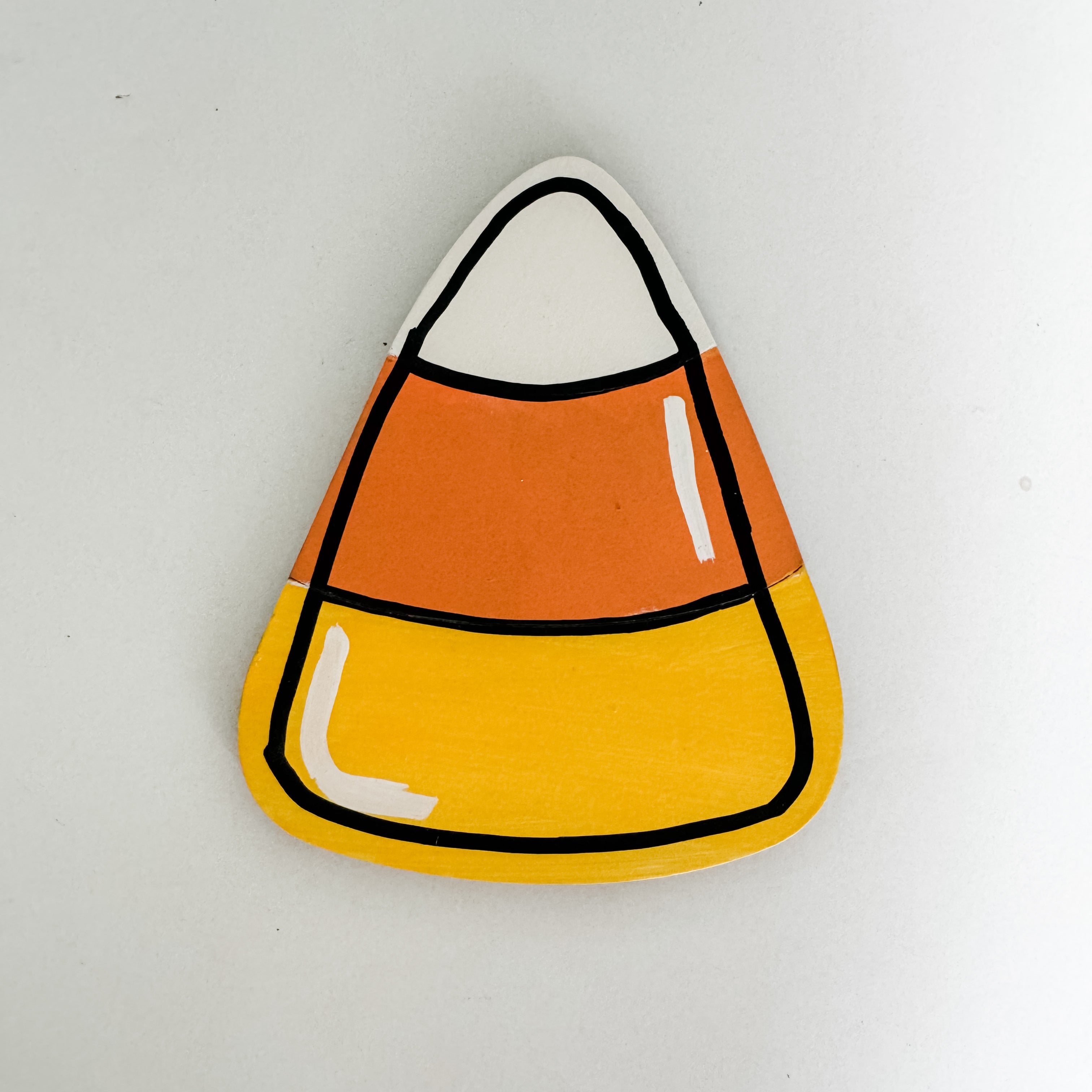 Hand-Painted Candy Corn Interchangeable Piece