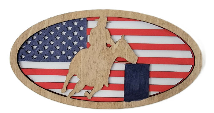 Male Barrel Racing Plaque