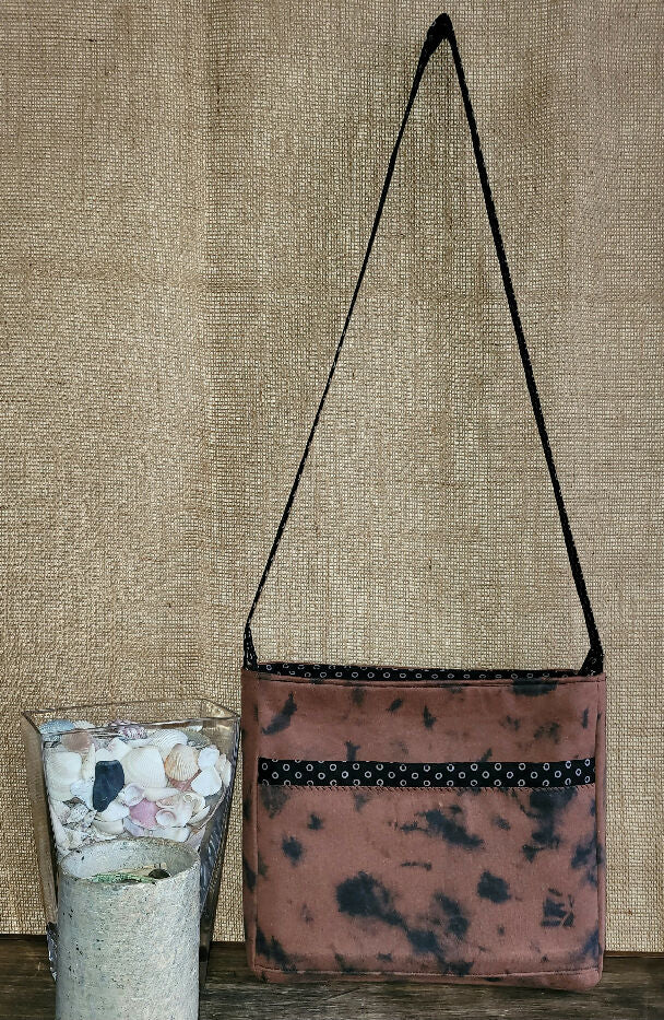 Brown and Black Dotted Purse