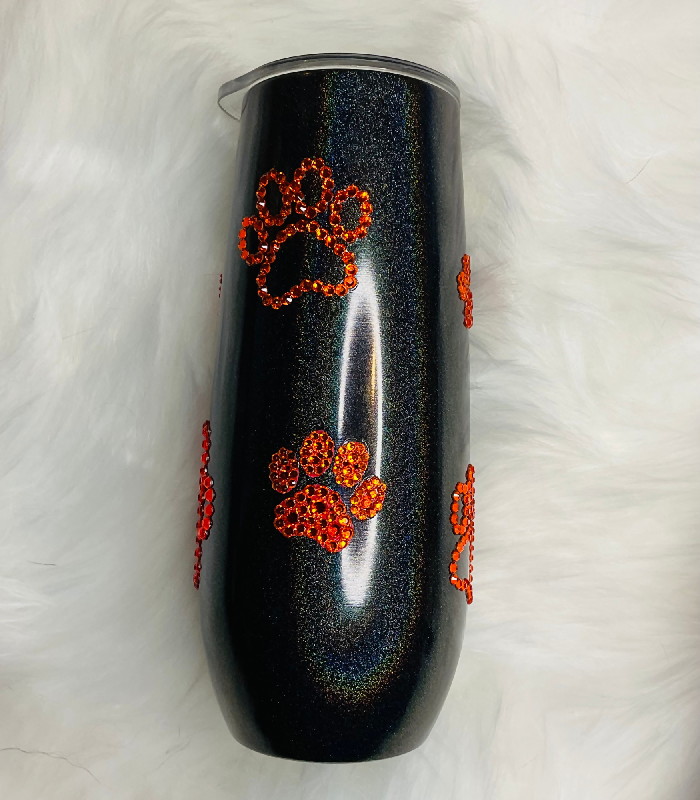 14oz PawPrint Rhinestone Tumbler