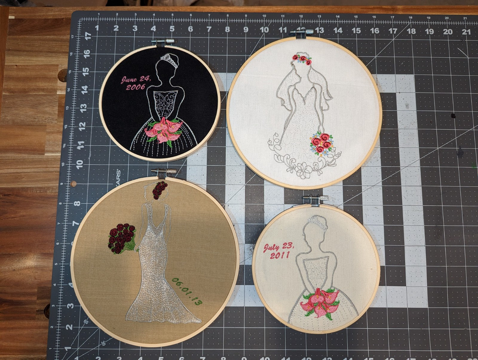 Customized Wedding Embroidered Wall Hanging