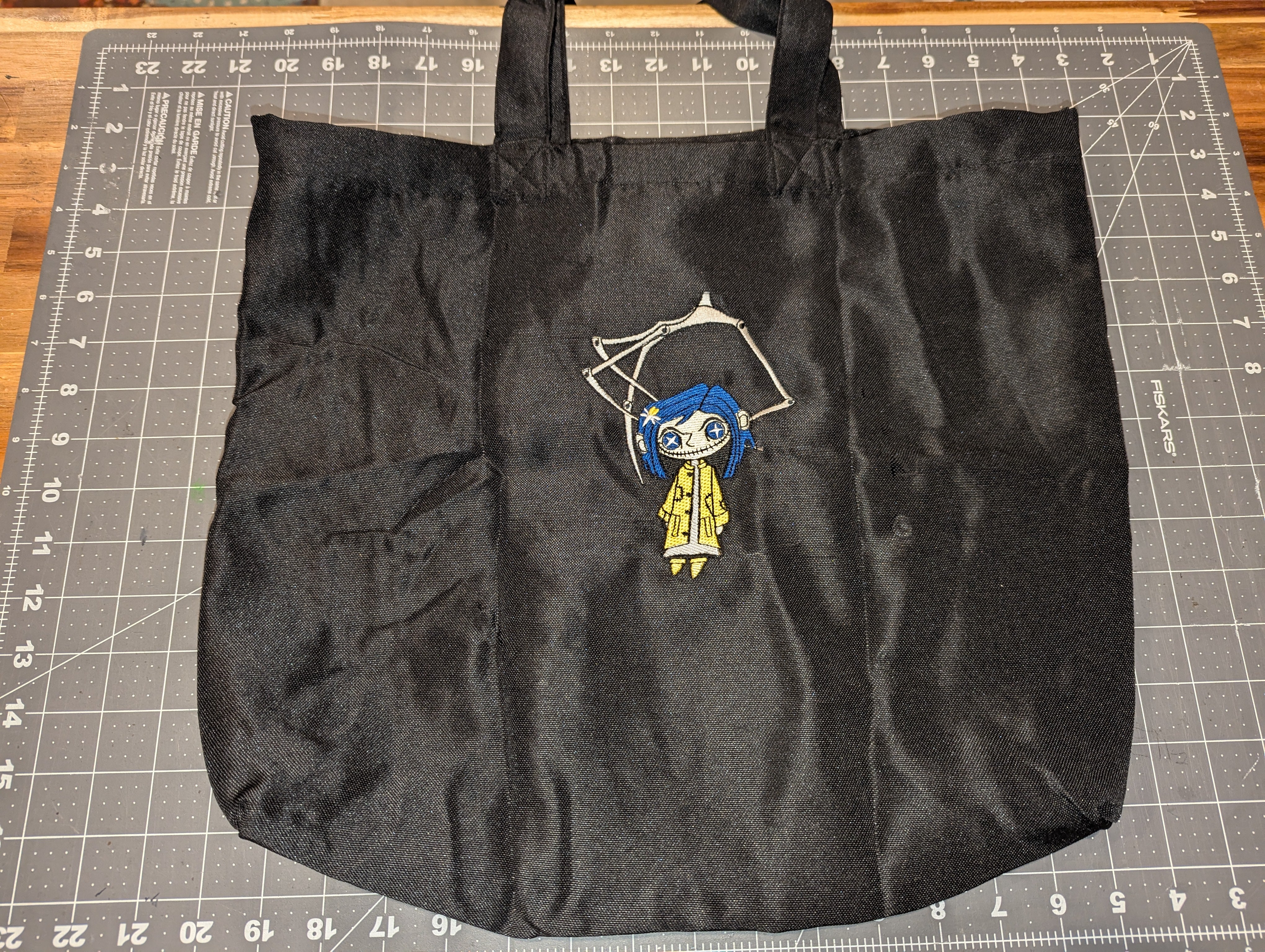 Coraline Button Girl Tote Bag