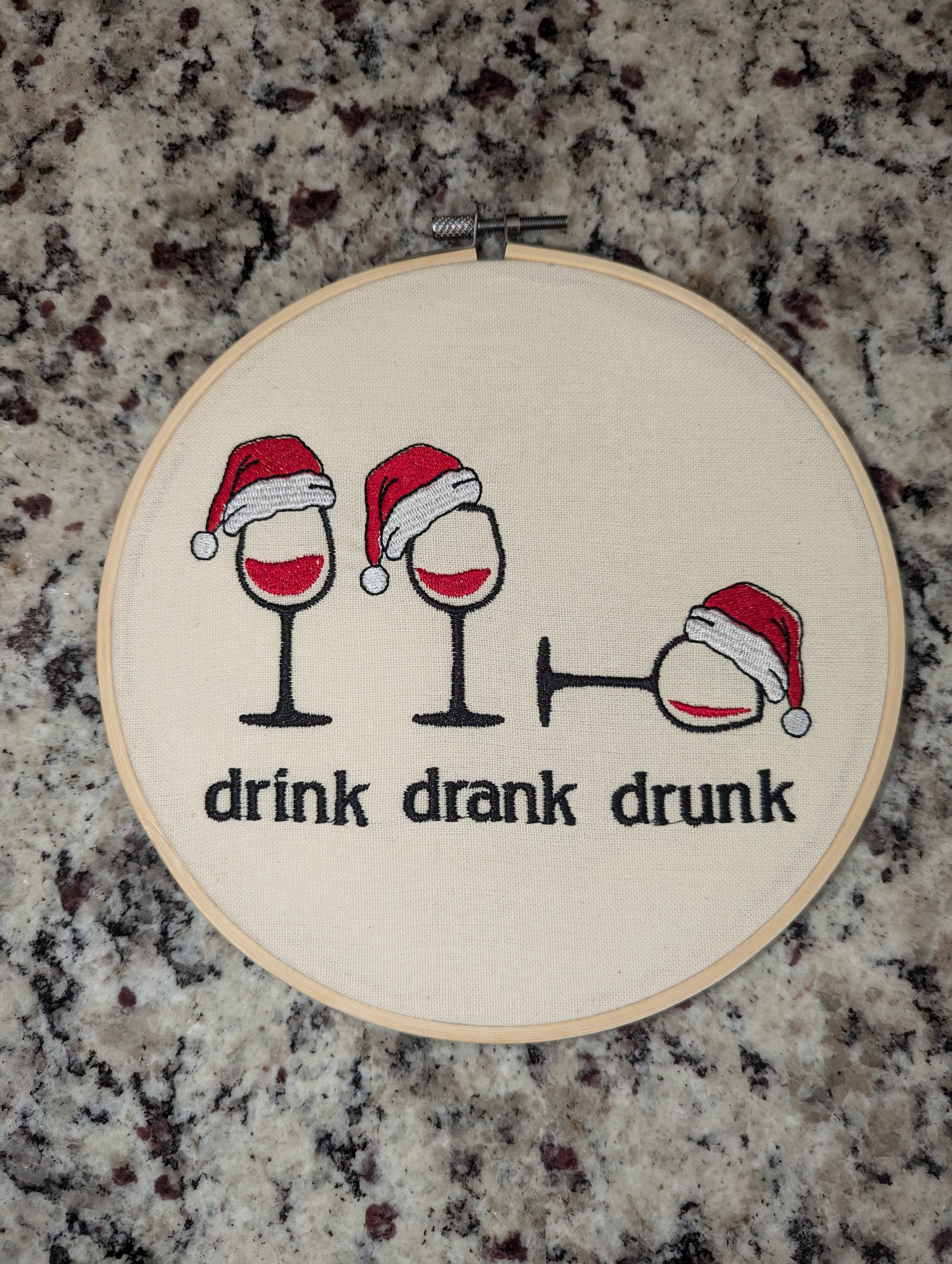 Drink Drank Drunk Christmas Wall Hanger