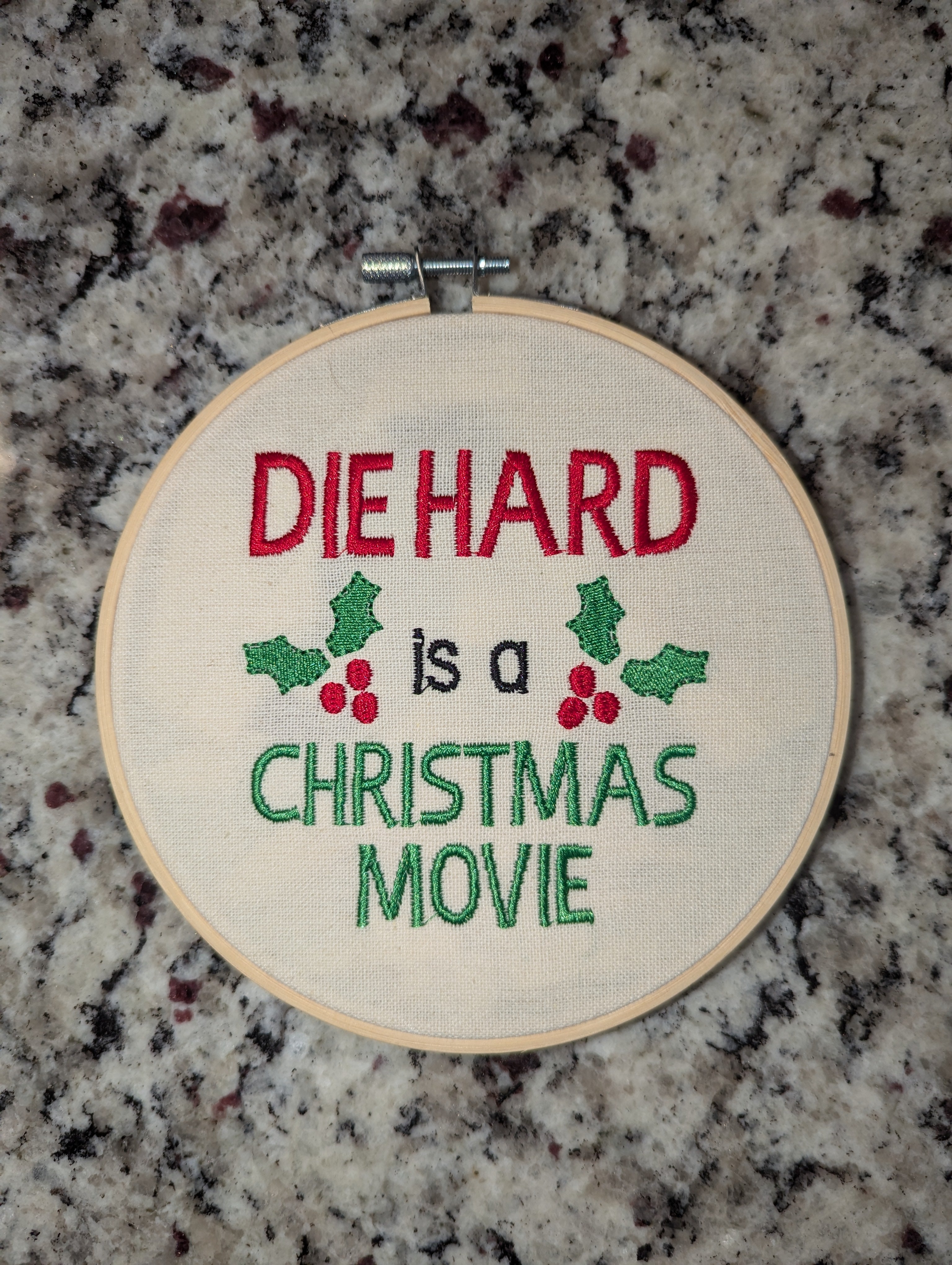 Die Hard Is A Christmas Movie Wall Hanger