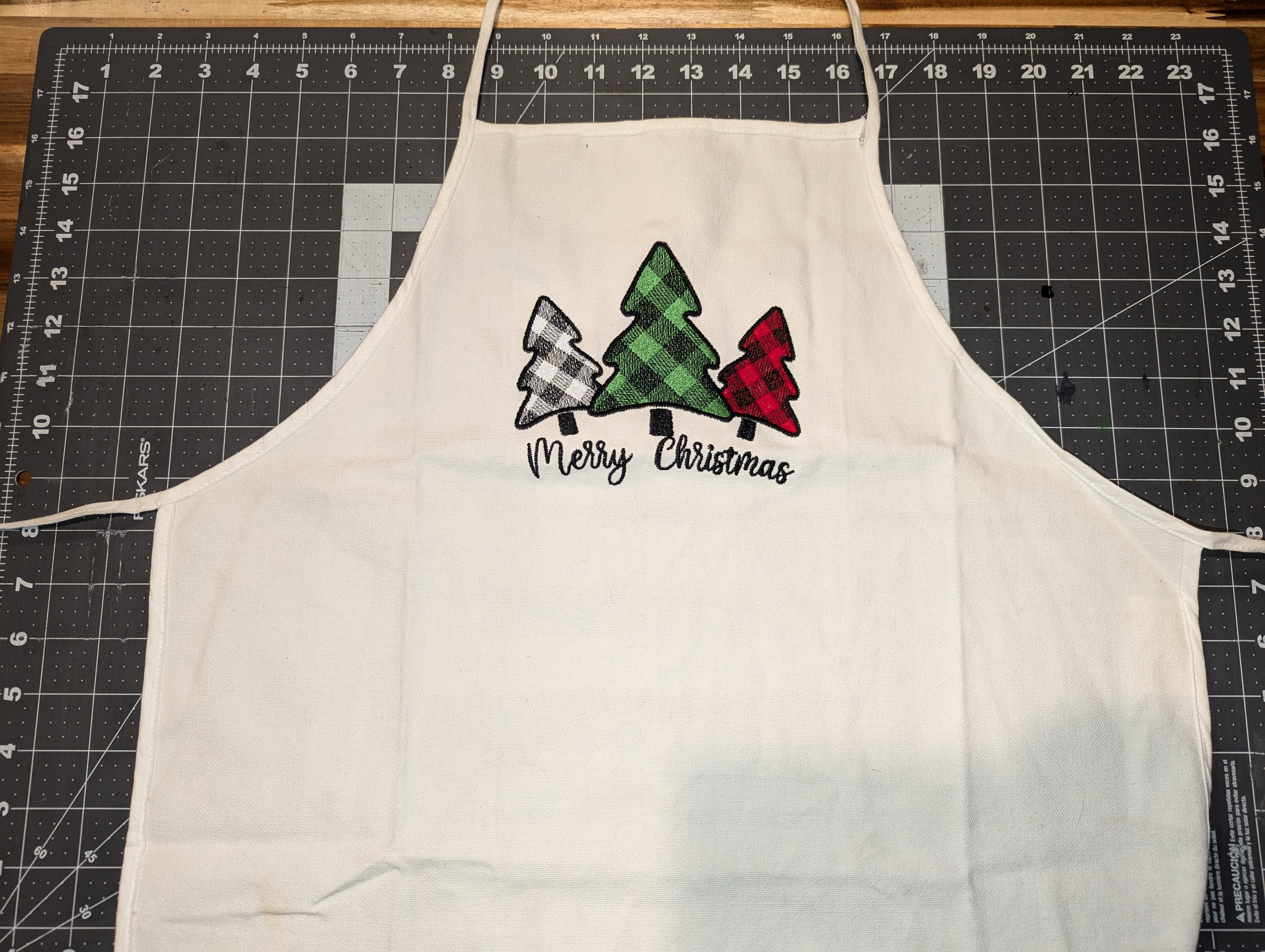 Plaid Christmas Trees Apron