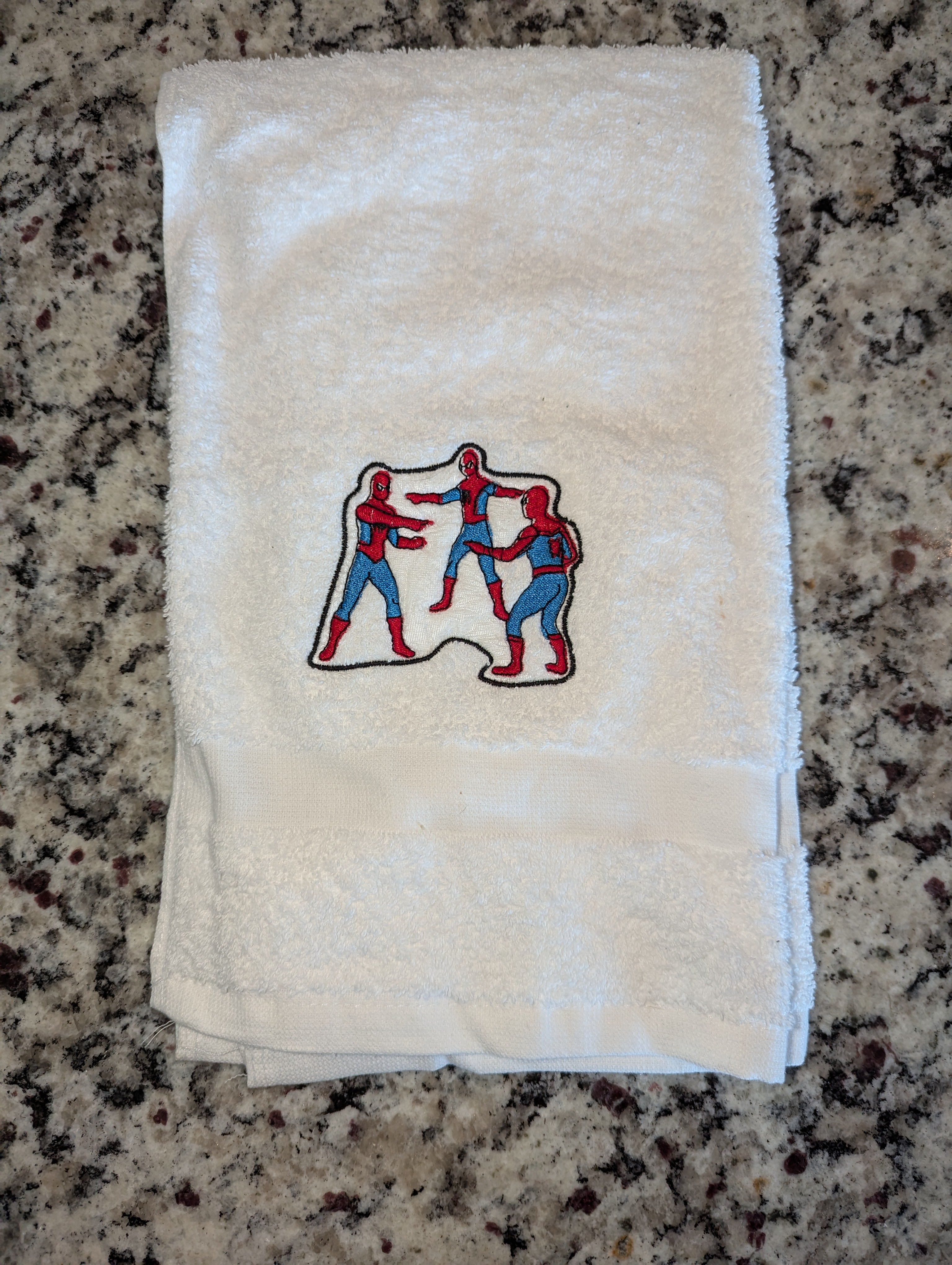 3 Spider-Man Embroidered Terry Towel