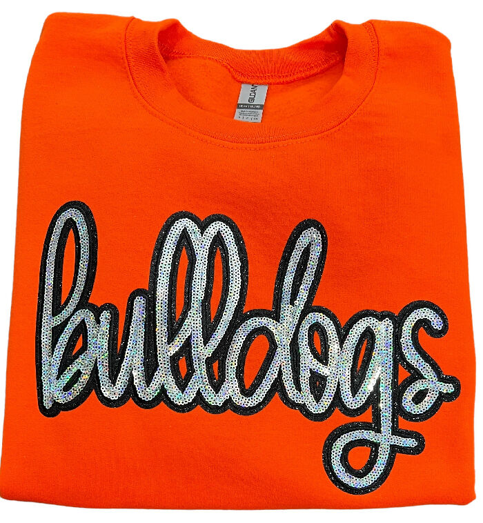 CSD - Bulldogs sequin patch sweatshirt