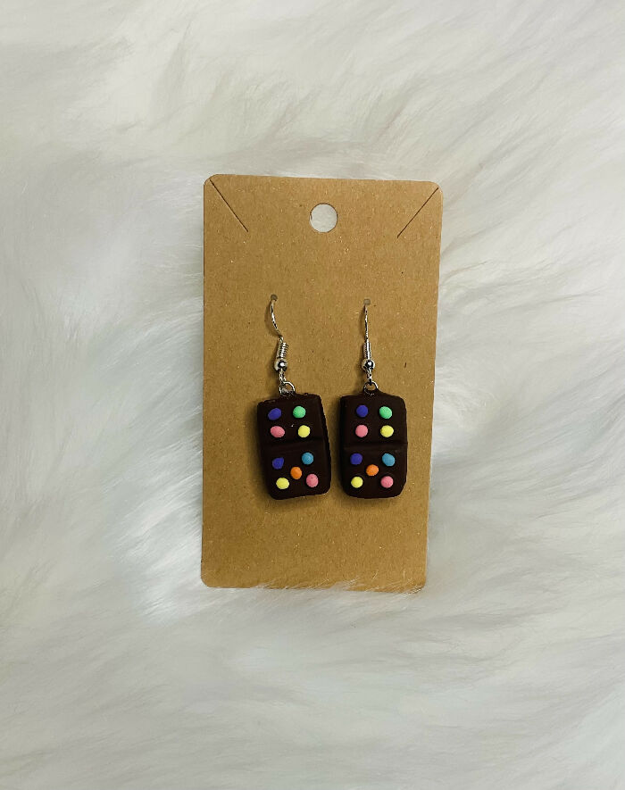 Brownie Polymer Clay Earrings