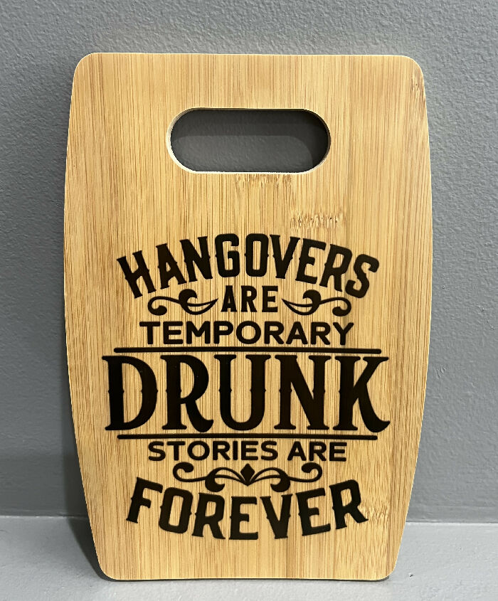 Hangovers small wood sign