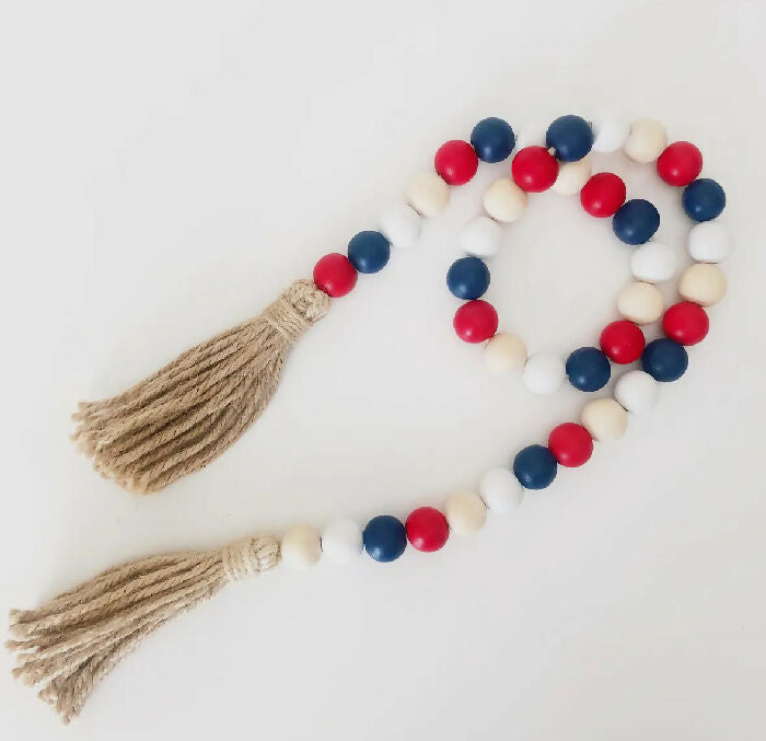 Patriotic Beaded Garland