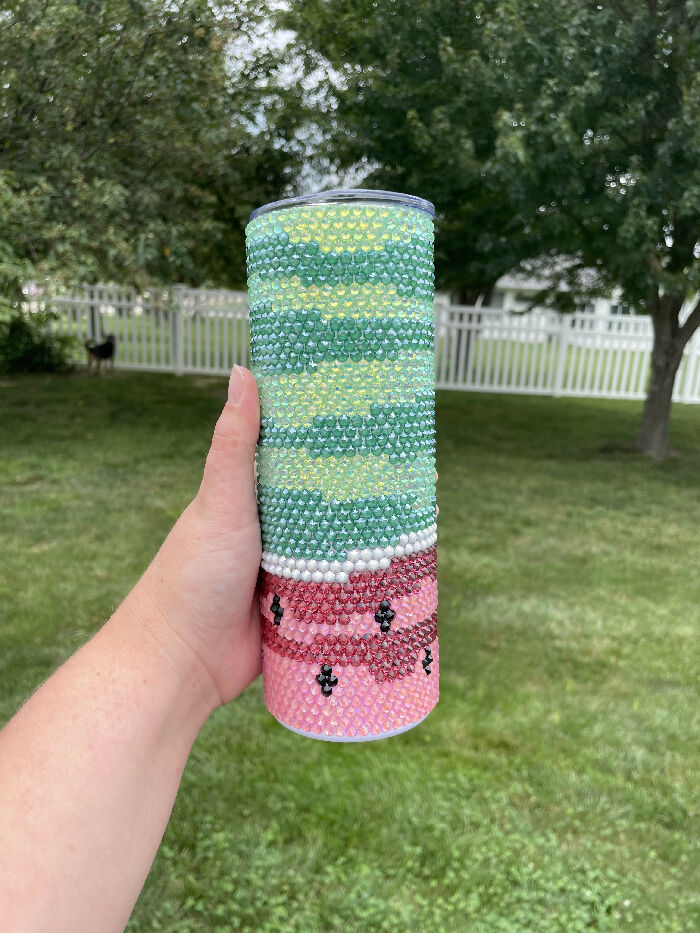 Watermelon Rhinestone Tumbler, 20 oz