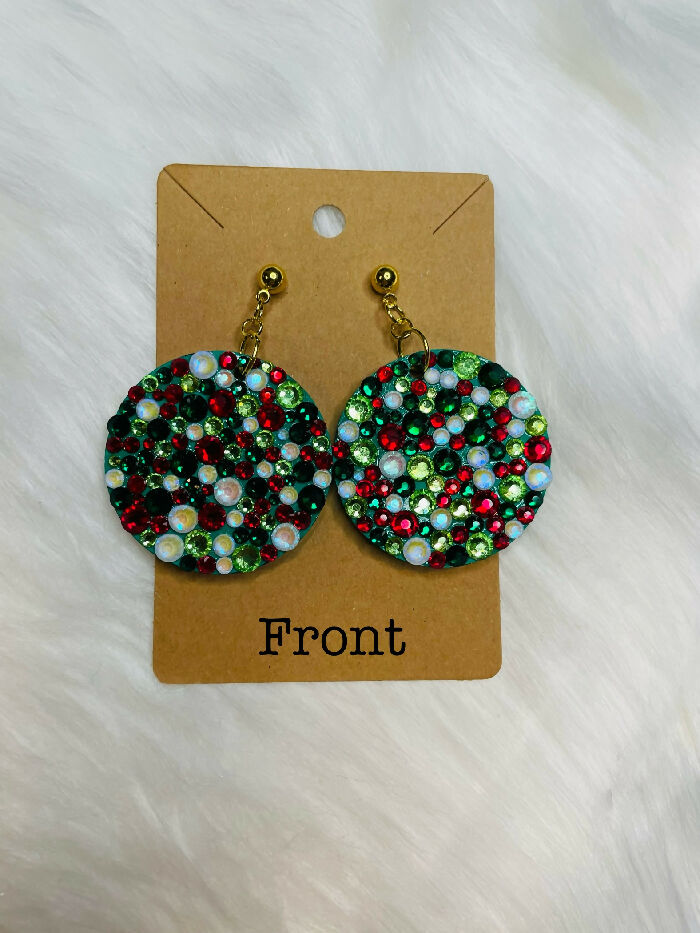 Christmas Rhinestone Earrings