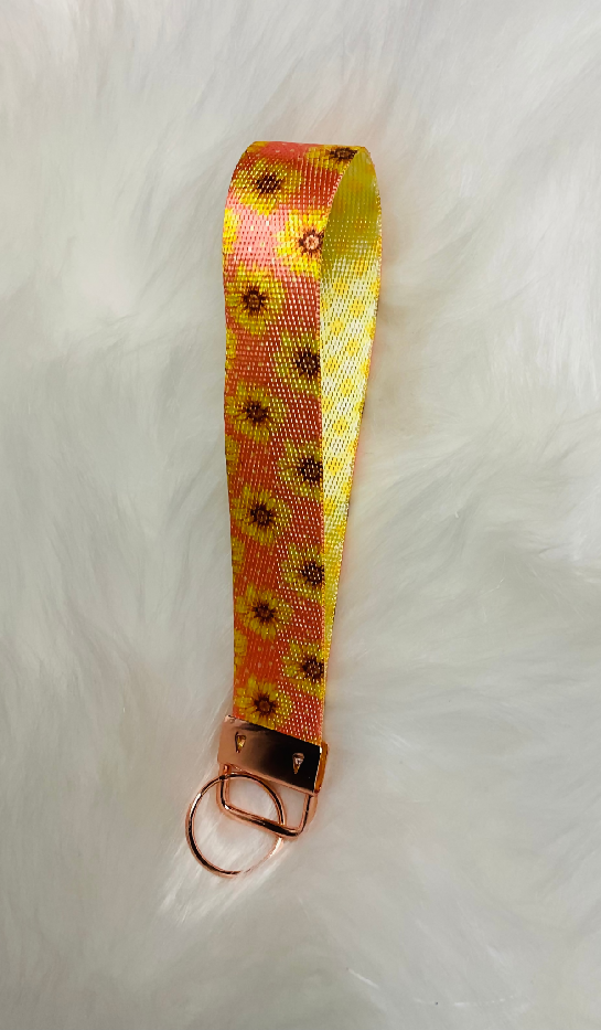 Sunflower Keychain Wristlet