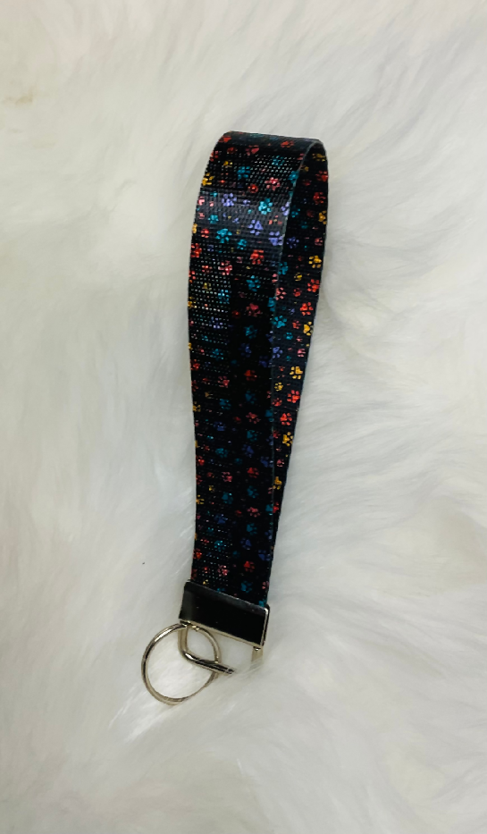 Paw Print Keychain Wristlet