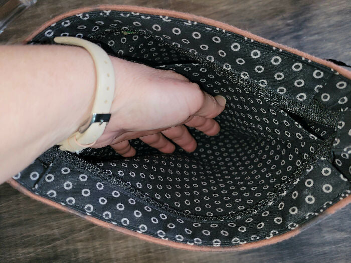 Brown and Black Dotted Purse