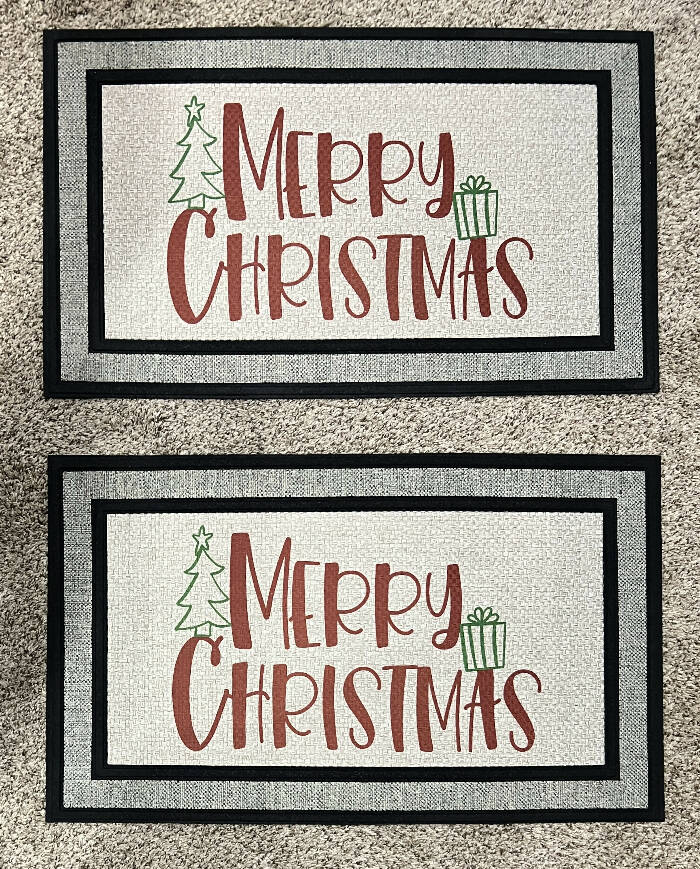 Merry Christmas (tree/present) Indoor/Outdoor Doormat