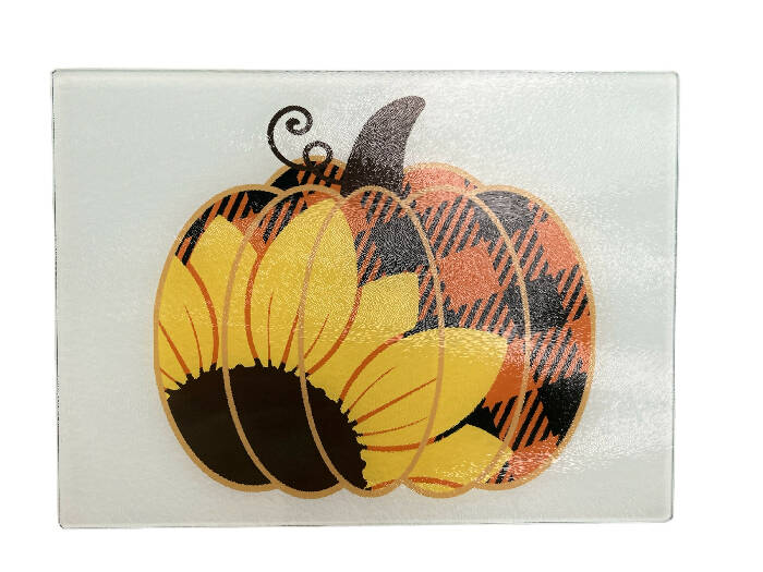 Pumpkin & Sunflower cutting board