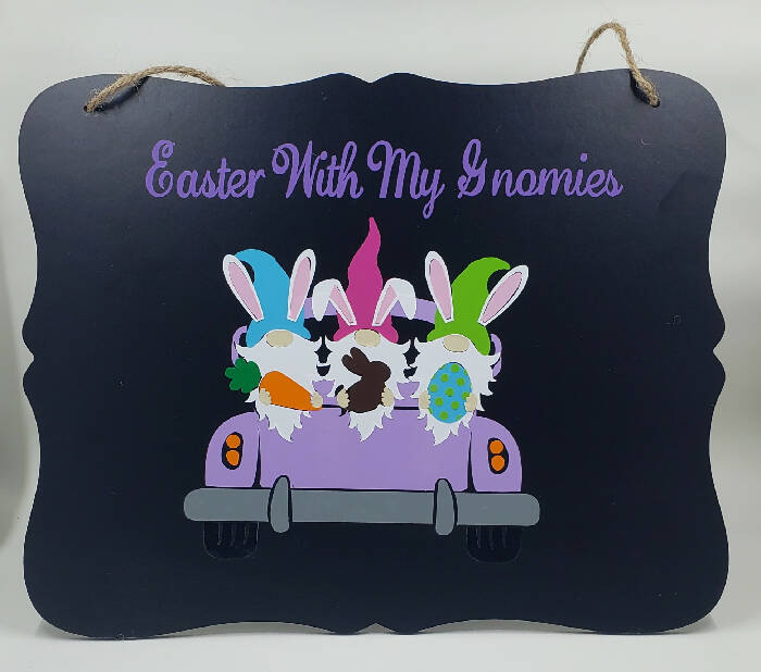 Hanging Easter Bunny/Gnome Signs