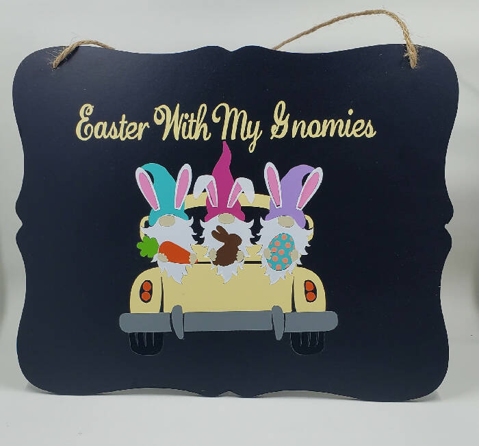 Hanging Easter Bunny/Gnome Signs