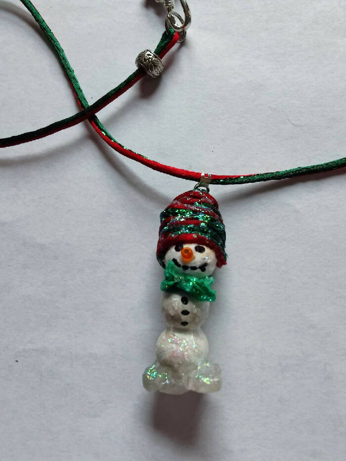 CHN #157 Christmas Cord 22 inch Snowman With Hat to match Cord.