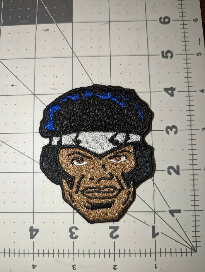 Power Dude Face Iron On Patch