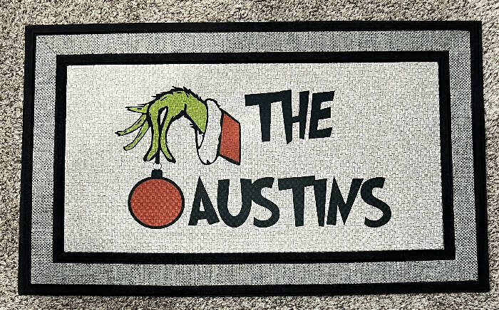 Grinch (style 2) customizable Indoor/Outdoor Doormat