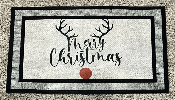 Merry Christmas Rudolph Indoor/Outdoor Doormat