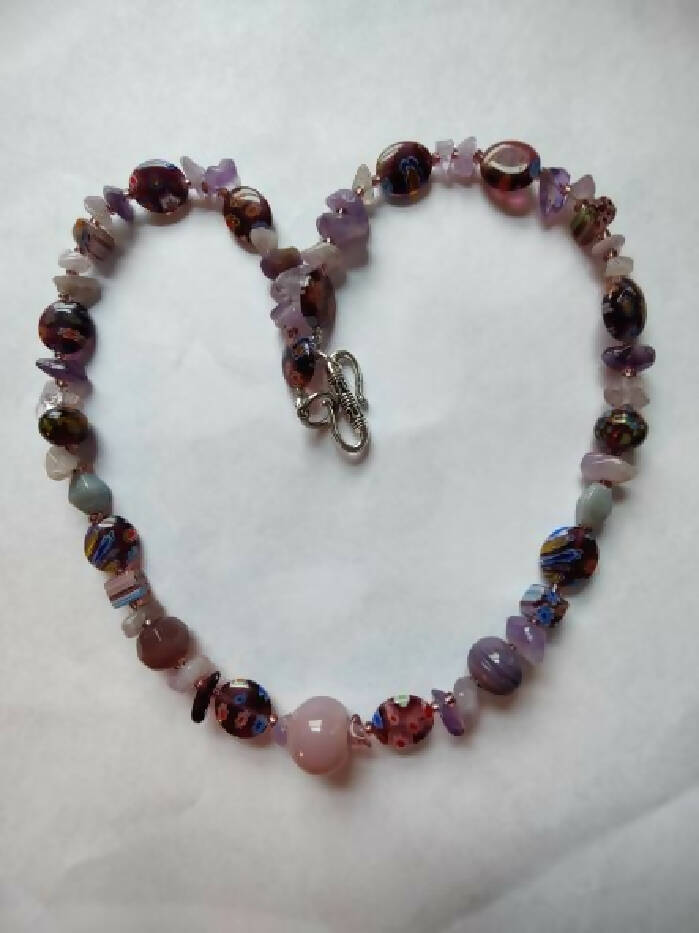 NB# 328 Set- Amethyst Natural (Chakras), Murrin (Venetian) Glass. & Opaque